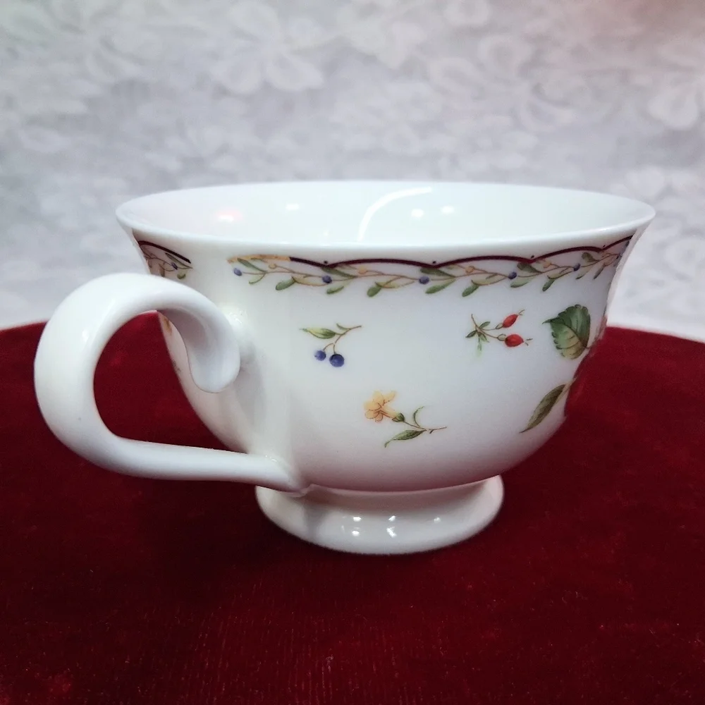 Vintage Greenwich Polo Club Teacup And Saucer Set 1999 Fruits Pattern Rare Japan